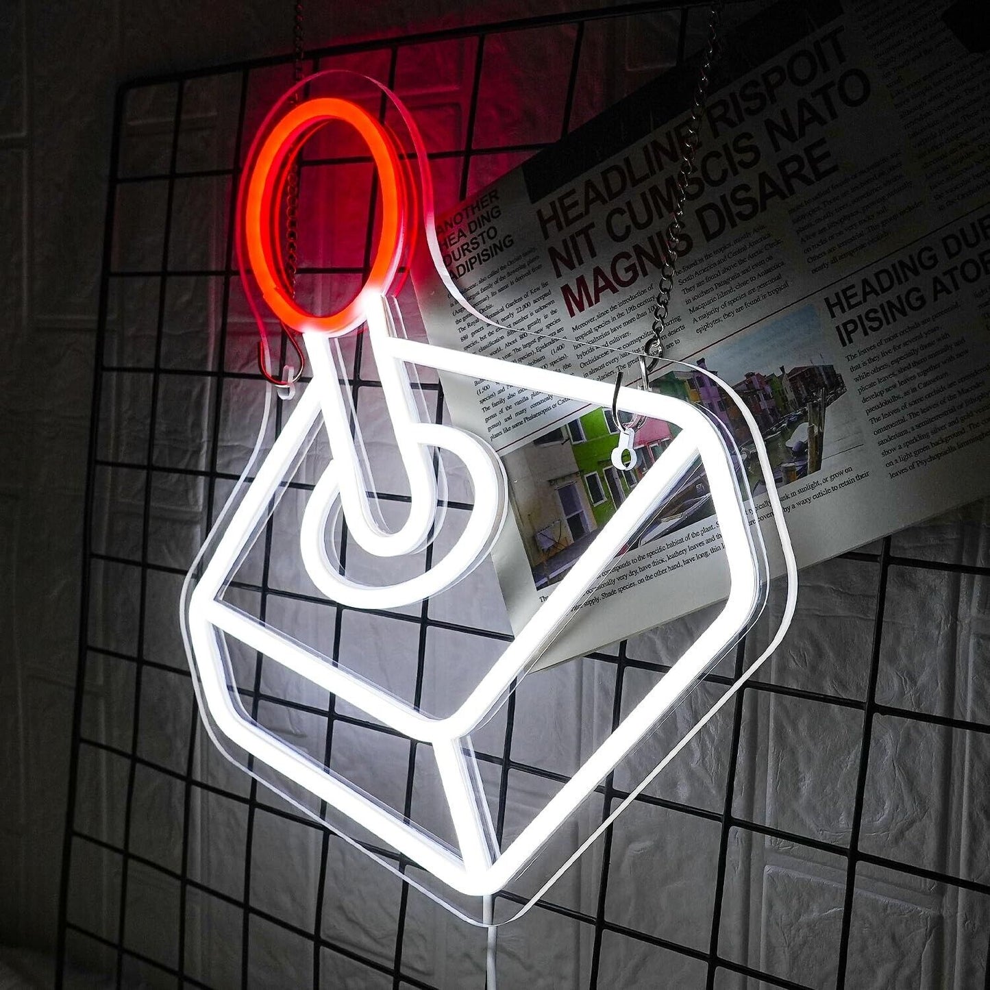 Retro Joystick Neon Sign Arcade Classic Rocker LED Neon Lights Dimmable Game ...