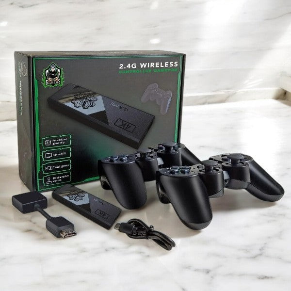 HDMI 4K TV Game Stick 64G 20000+ Game Video Game Consoles W/2 Wireless Gamepad 32G 5000+ Games for Kids Adult