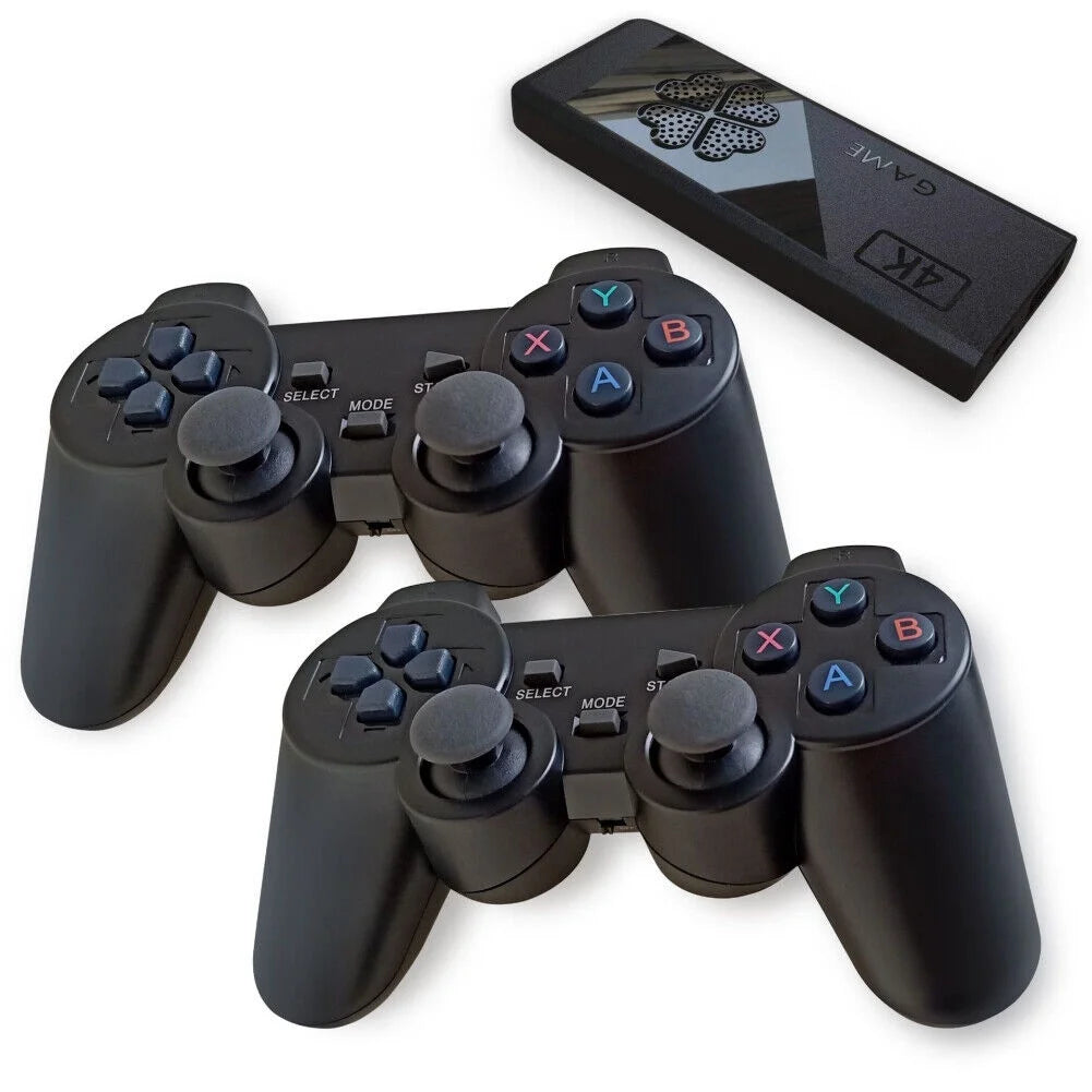 HDMI 4K TV Game Stick 64G 20000+ Game Video Game Consoles W/2 Wireless Gamepad 32G 5000+ Games for Kids Adult