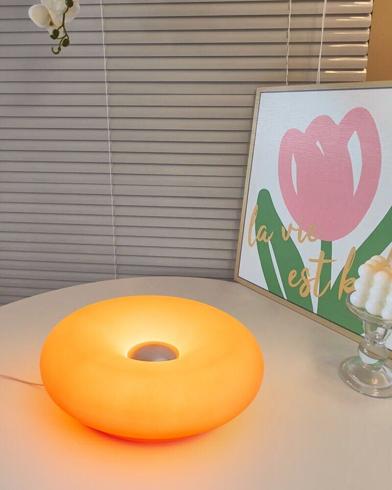 Bauhaus Table Lamp USB Plug Bedroom Bedside Lamp Living Room Decoration Donut