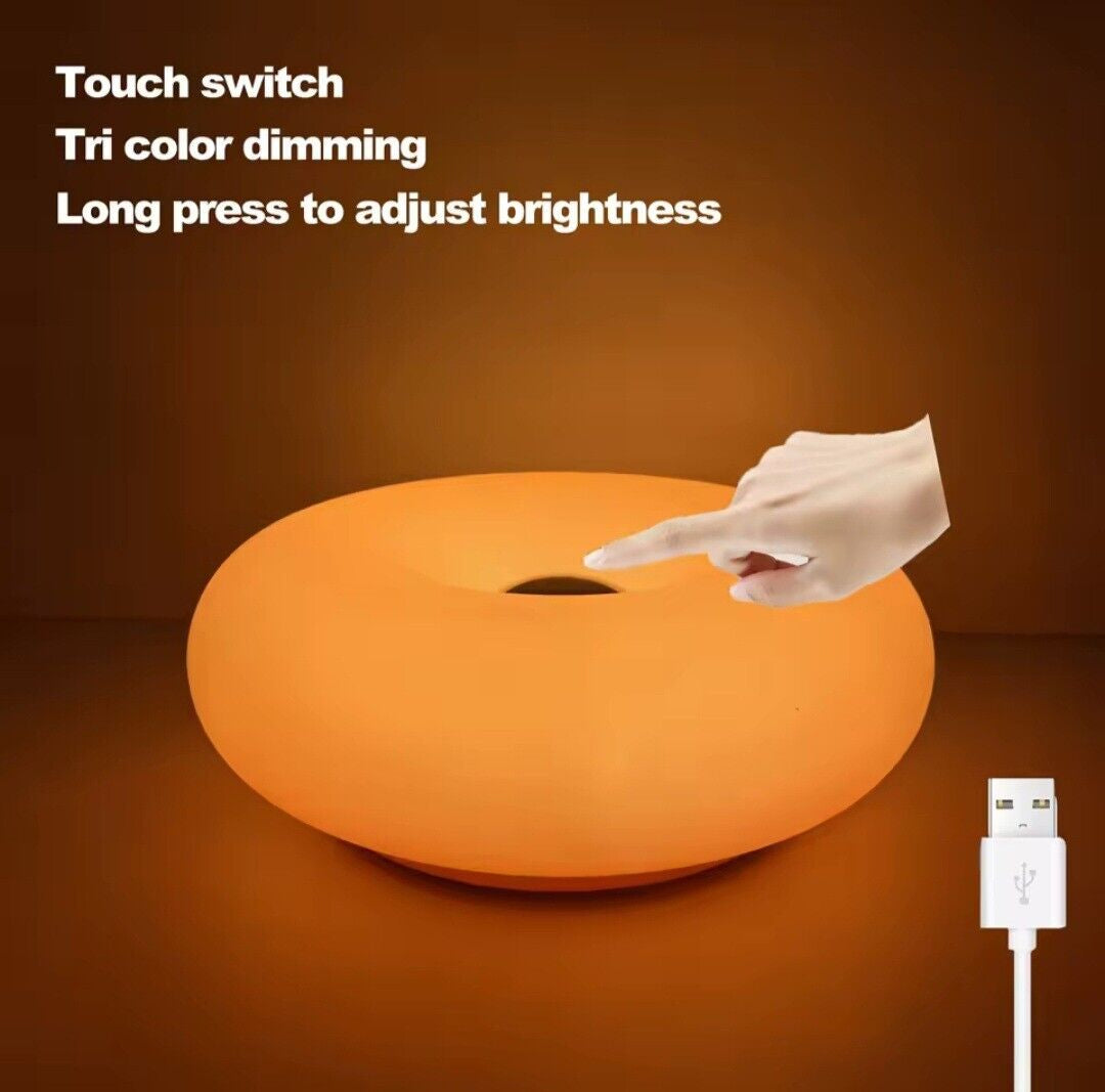 Bauhaus Table Lamp USB Plug Bedroom Bedside Lamp Living Room Decoration Donut